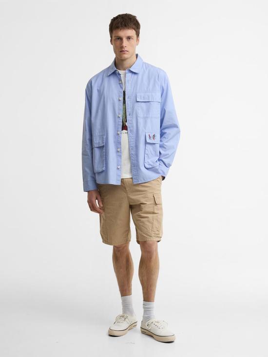 26SS 바버 긴팔 셔츠 MSH5782 BL54 MID BLUE - BARBOUR