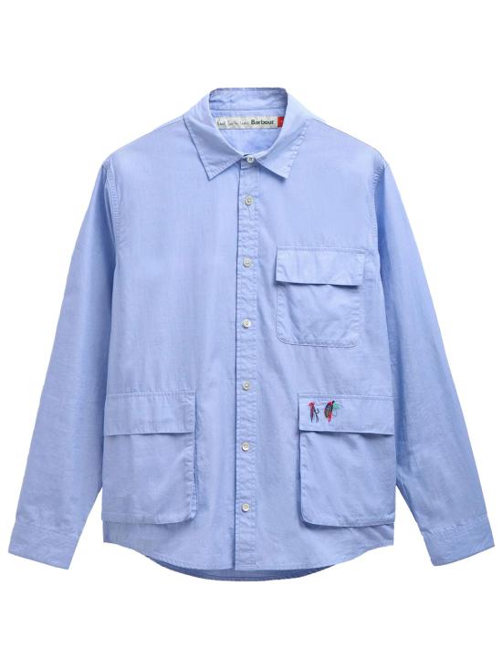 26SS 바버 긴팔 셔츠 MSH5782 BL54 MID BLUE