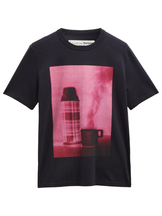 26SS 바버 반팔 티셔츠 MTS1614 NY74 DARK BLUE