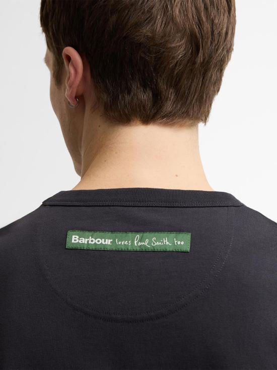 26SS 바버 반팔 티셔츠 MTS1614 NY74 DARK BLUE - BARBOUR