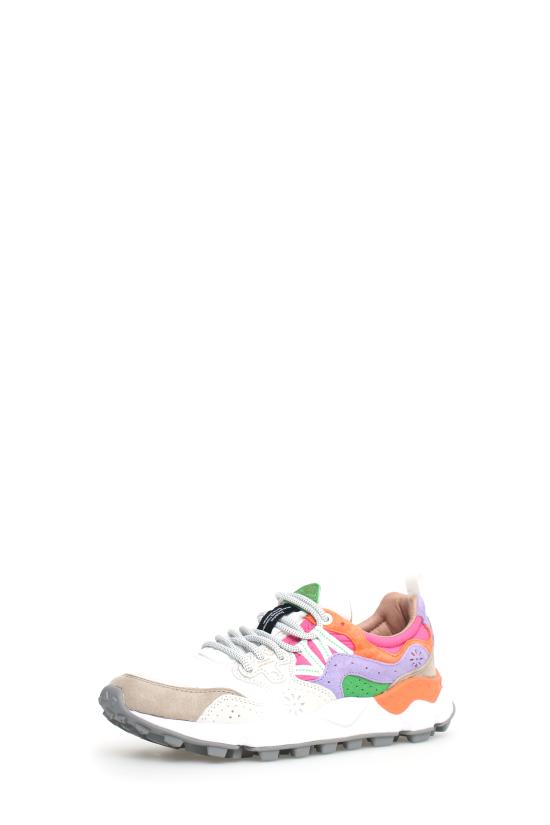 26SS 플라워 마운틴 스니커즈 2017817 01 1N21 WHITE YELLOW FLUO LIGHT GREEN - FLOWER MOUNTAIN