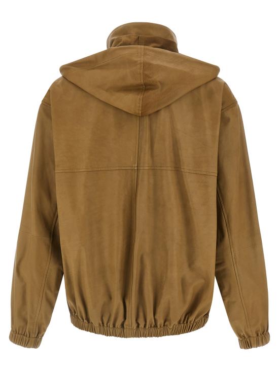 26SS 오라리 가죽 자켓 A26SB02CBKHAKIBEIGE Brown - AURALEE