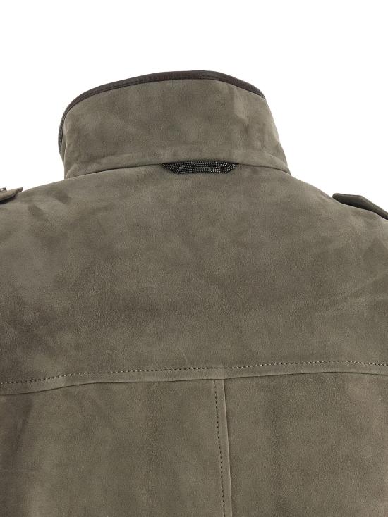 26SS 브루넬로 쿠치넬리 모닐리 쿠튀르 스웨이드 자켓 MPCAI7787C8850 Gray - BRUNELLO CUCINELLI