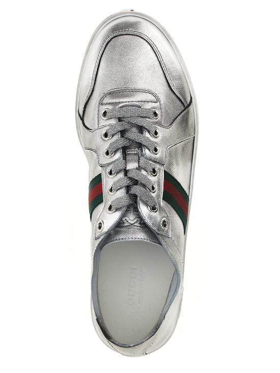 26SS 구찌 스트레치 로우탑 스니커즈 867002AAGHR8156 Silver - GUCCI