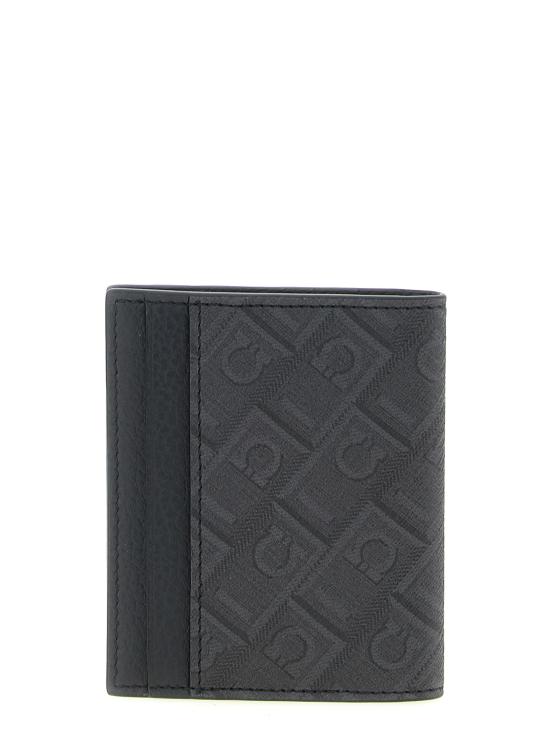 26SS 살바토레 페라가모 모노그램 카드 홀더 780333NEROGRIGIO Black - SALVATORE FERRAGAMO