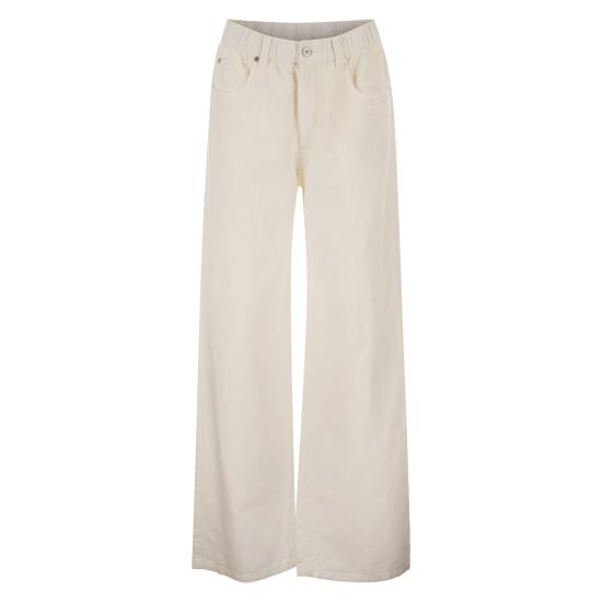 26SS 브루넬로 쿠치넬리 스트레이트 팬츠 ML996P4053 CREAM