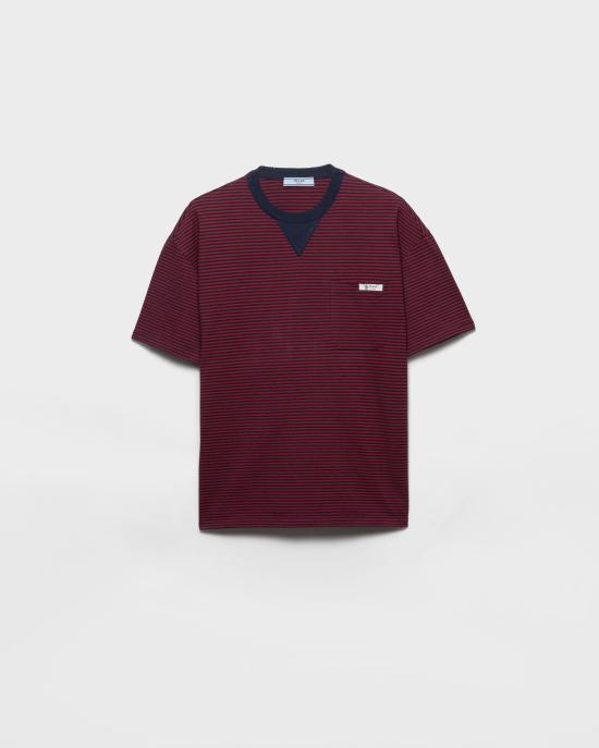 26SS 프라다 반팔 티셔츠 3575B18V9F0X57 S OOO Bordeaux