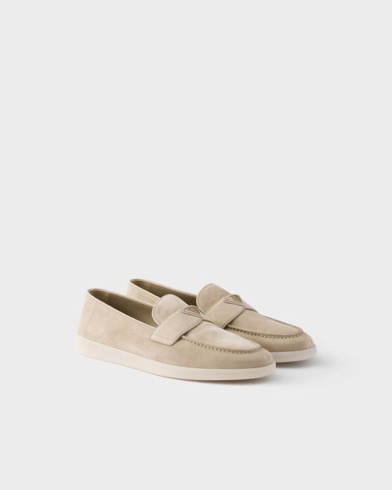 26SS 프라다 스웨이드 로퍼 2DG124103F0FHI F G001 Beige - PRADA
