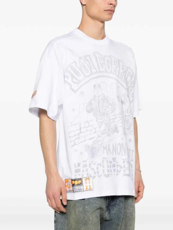 26SS 피디에프 반팔 티셔츠 DFM54029TF112PIGTE WHITE WHITE - PDF