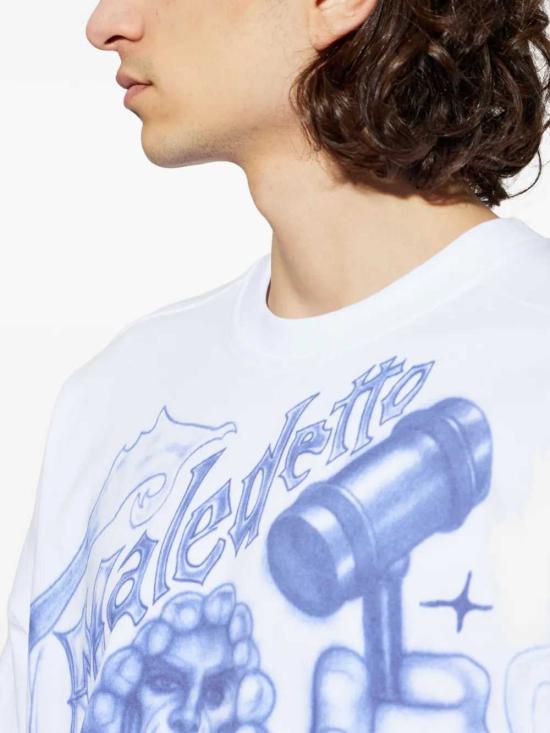 26SS 피디에프 반팔 티셔츠 DFM54029TJ112JUDGE WHITE WHITE - PDF