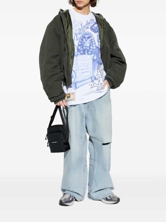 26SS 피디에프 반팔 티셔츠 DFM54029TJ112JUDGE WHITE WHITE - PDF