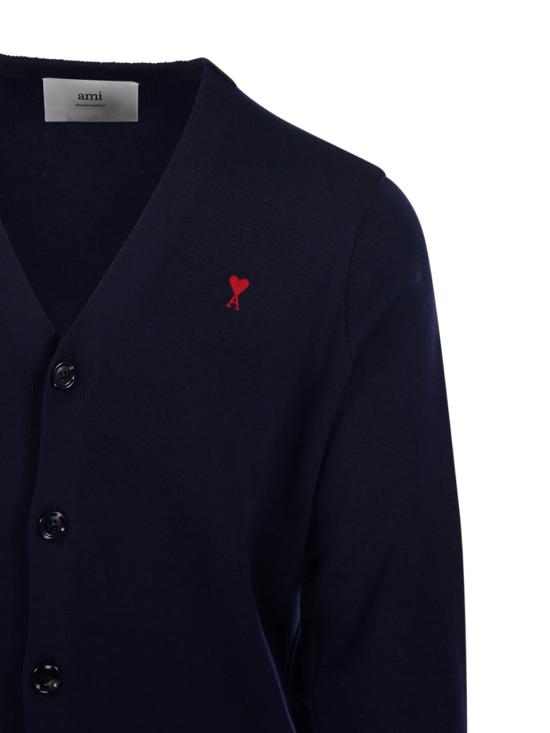 26SS 아미 ADC 울 V넥 가디건 HKC361 001 414 NAVY RED - AMI