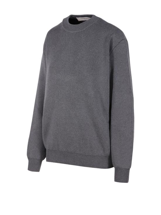 26SS 골든구스 로고 백 코튼 라운드넥 스웨터 GWP00951 P000662 60304 DARK GREY MELANGE - GOLDEN GOOSE