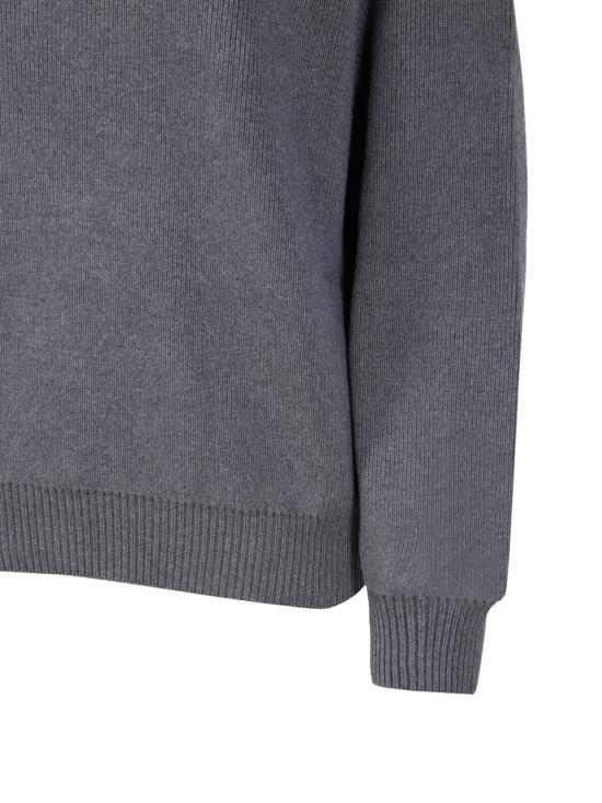 26SS 골든구스 로고 백 코튼 라운드넥 스웨터 GWP00951 P000662 60304 DARK GREY MELANGE - GOLDEN GOOSE