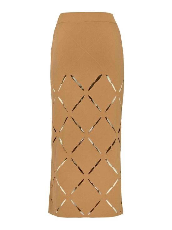 26SS 리비아나 콘티 미디 스커트 F6SA91U720 Brown - LIVIANA CONTI