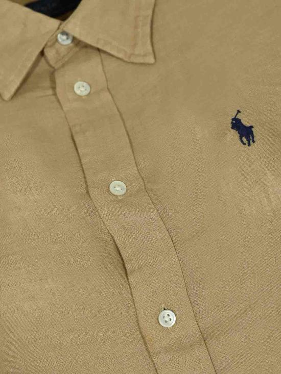 26SS 폴로 랄프로렌 포니 자수 리넨 셔츠 (211970730009) 211970730506 Beige - POLO RALPH LAUREN