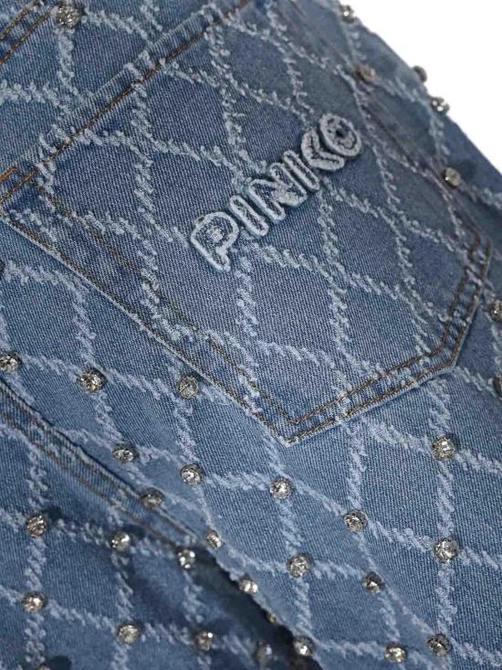 26SS 핑코 스트레이트 팬츠 101733A32NPJE Blue - PINKO