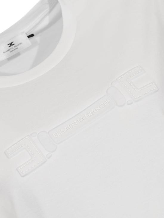 26SS 엘리자베타프랜치 반팔 티셔츠 MA68P61E2270 White - ELISABETTA FRANCHI