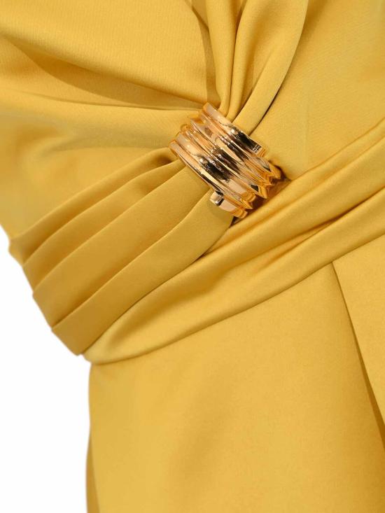 26SS 엘리자베타프랜치 미디 스커트 AB87261E2EV4 Light Yellow - ELISABETTA FRANCHI