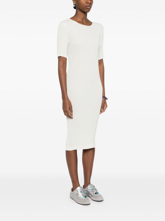 26SS 이세이 미야케 롱 원피스 IM66FH648 02 White - ISSEY MIYAKE