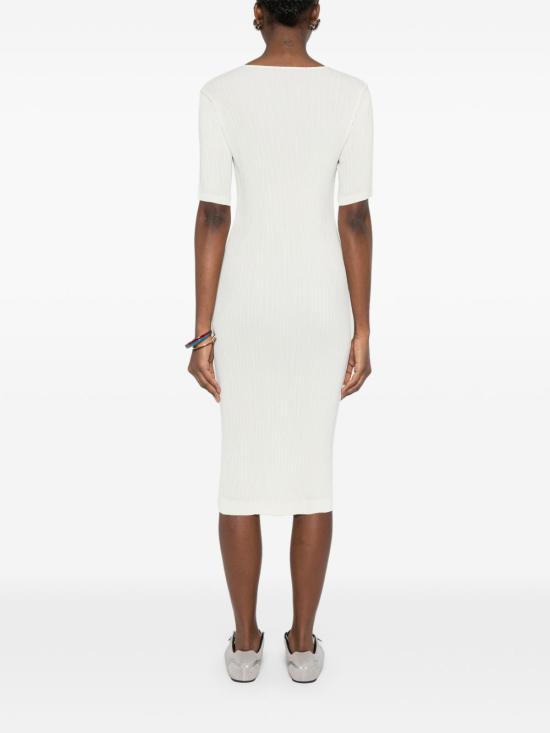 26SS 이세이 미야케 롱 원피스 IM66FH648 02 White - ISSEY MIYAKE