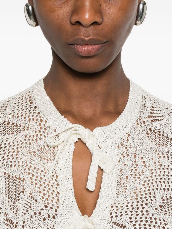 26SS 파비아나 필리피 가디건 MAD276F509 D8640150 White - FABIANA FILIPPI