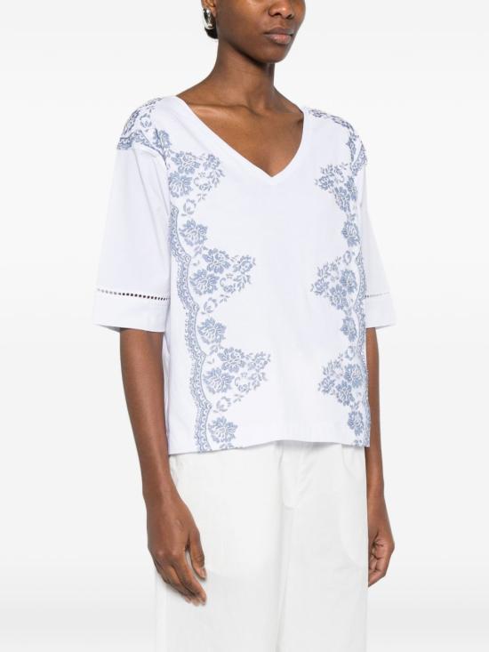 26SS 에르마노 피렌제 반팔 티셔츠 D48EL032 EE4MFA39 White - ERMANNO FIRENZE