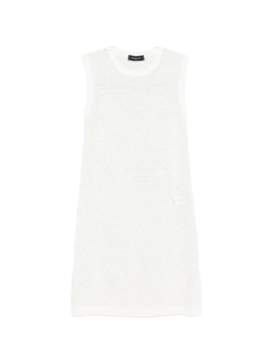 26SS 파비아나 필리피 시퀸 코튼 테이프 미니 드레스 ABD276F593 M120VR1 White