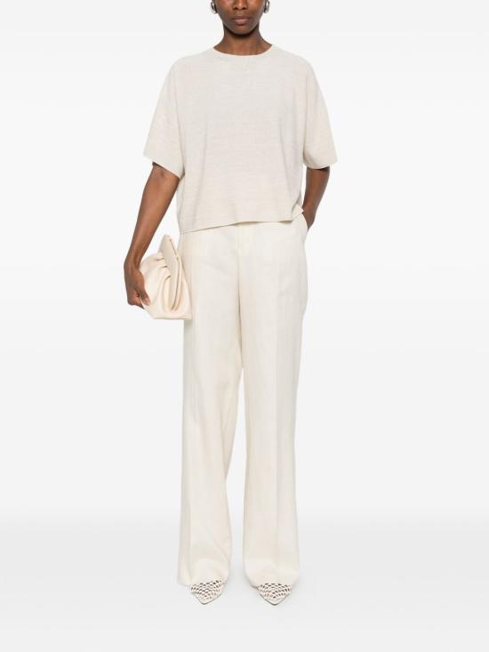 26SS 파비아나 필리피 반팔 티셔츠 MAD276F485 M2200145 White - FABIANA FILIPPI