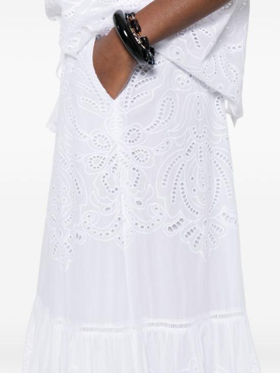 26SS 에르마노 피렌제 미디 스커트 D48EO012 EN0MF010 White - ERMANNO FIRENZE