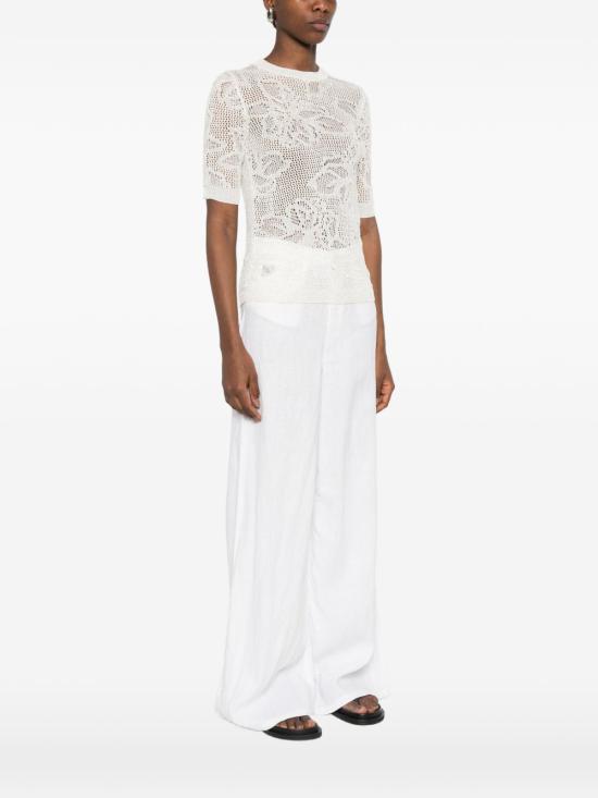 26SS 파비아나 필리피 반팔 티셔츠 MAD276F131 D8640150 White - FABIANA FILIPPI