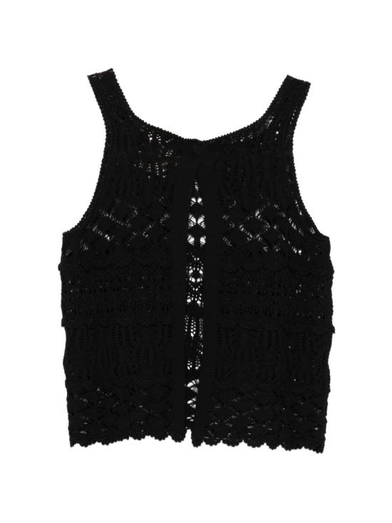 26SS 세미쿠튀르 민소매 티셔츠 S6SF01 Y69 0 Black - SEMI-COUTURE