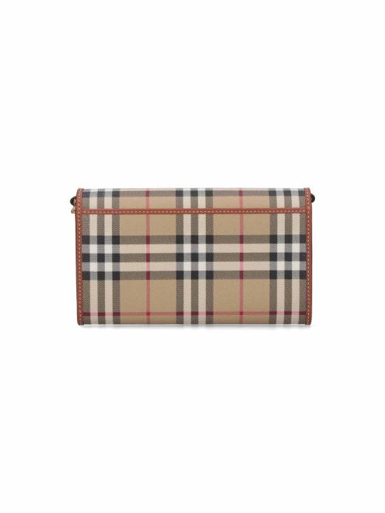 26SS 버버리 체크 체인 스트랩 월렛 8109798 Brown - BURBERRY