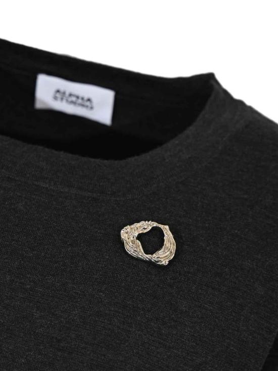 25FW 알파스튜디오 반팔 티셔츠 AD4030C2004 Dark Grey - ALPHA STUDIO