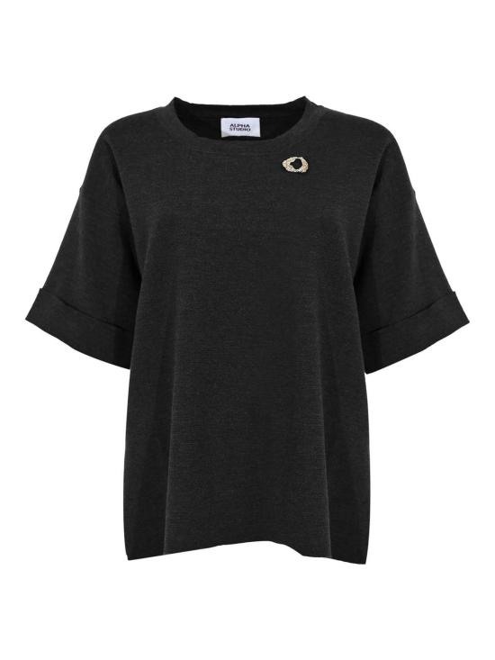 25FW 알파스튜디오 반팔 티셔츠 AD4030C2004 Dark Grey