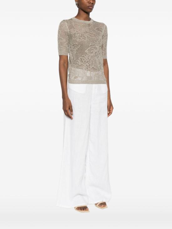 26SS 파비아나 필리피 반팔 티셔츠 MAD276F131 D8641274 Kaki - FABIANA FILIPPI