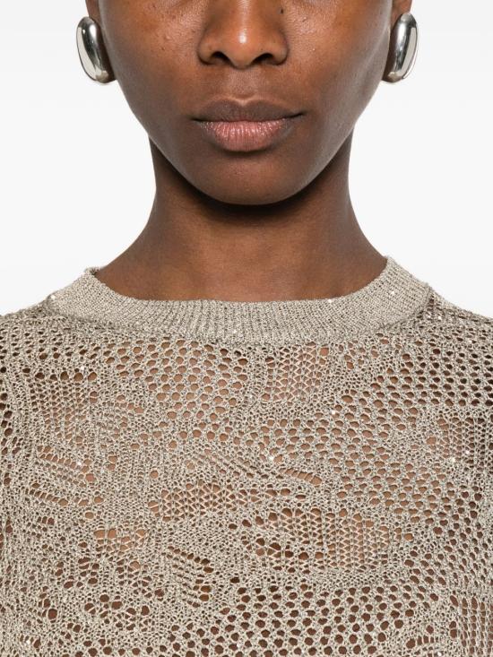 26SS 파비아나 필리피 반팔 티셔츠 MAD276F131 D8641274 Kaki - FABIANA FILIPPI