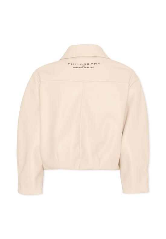 26SS [키즈] 필로소피 가죽 자켓 I1G101 7405 0002 BEIGE - PHILOSOPHY