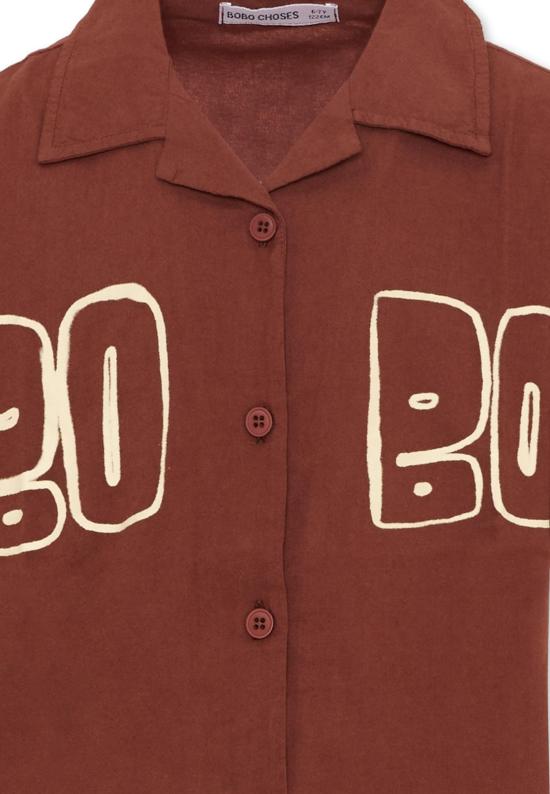 26SS [키즈] 보보쇼즈 셔츠 B126AC141 BROWN - BOBO CHOSES
