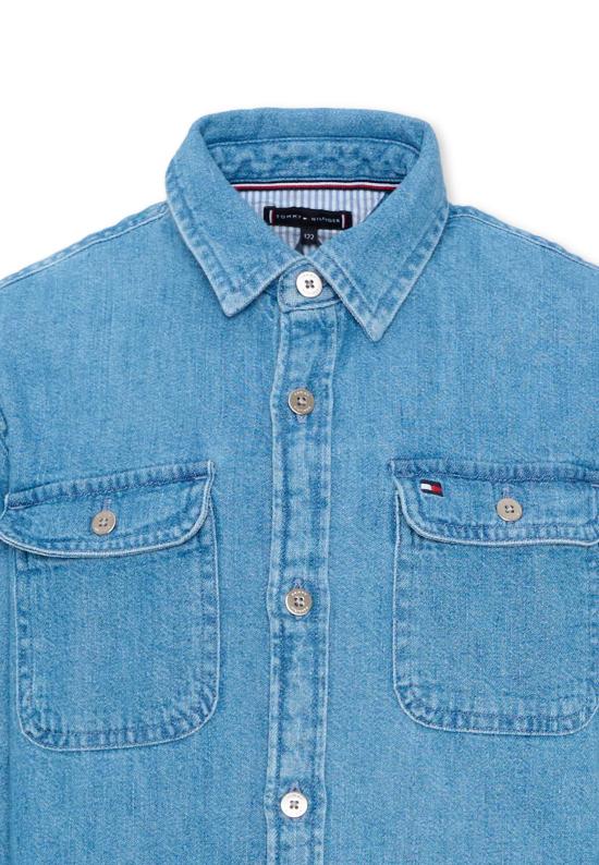 25FW [키즈] 타미힐피거 티셔츠 KB0KB09688 1A4 DENIM - TOMMY HILFIGER