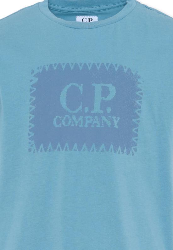 25FW [키즈] 씨피 컴퍼니 티셔츠 CUM00T LAA17 40589 BLUE - C.P. COMPANY