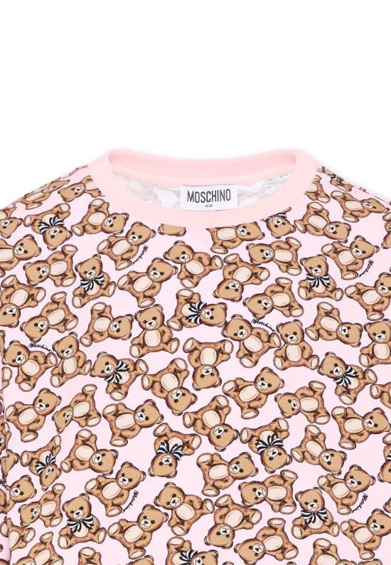 25FW [키즈] 모스키노 티셔츠 HBM062 LBB9E 84922 PINK - MOSCHINO