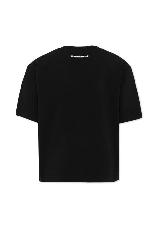 26SS [키즈] 디스퀘어드2 티셔츠 DQ3388 D0AG7 DQ900 BLACK - DSQUARED2