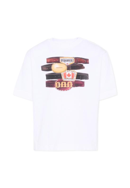 26SS [키즈] 디스퀘어드2 티셔츠 DQ3387 D0AG7 DQ100 WHITE