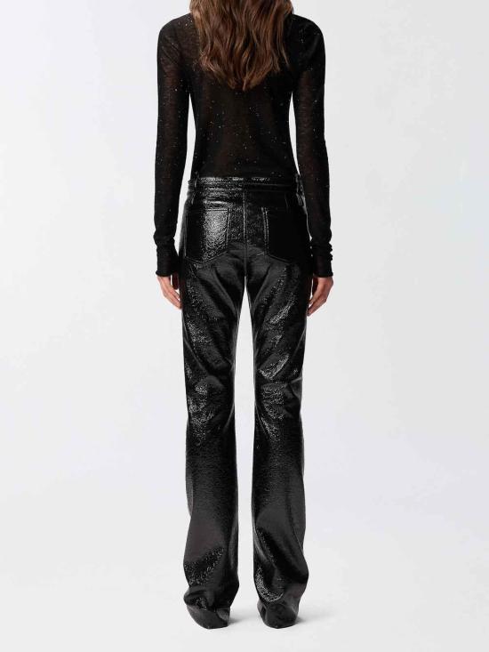 25FW 핑코 가죽 팬츠 105950A2YGZ99 Black - PINKO