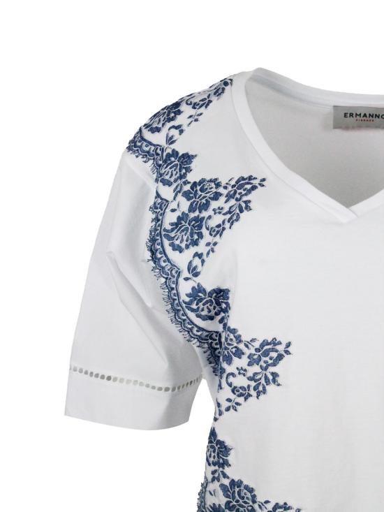 26SS 에르마노 피렌제 반팔 티셔츠 D48EL032EE4 MFA39 White - ERMANNO FIRENZE