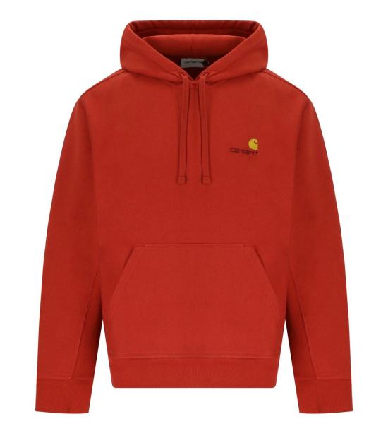 26SS 칼하트 WIP 후드 아메리칸 스크립트 스웨트셔츠 I028279 3IXXX S Red