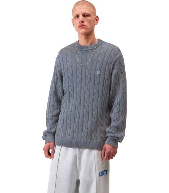 26SS 칼하트 WIP 카터 케이블 니트 스웨터 I035179 3ITGD S Blue - CARHARTT WIP