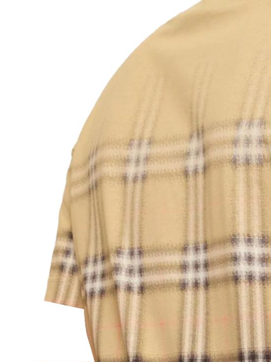 26SS 버버리 그라디언트 체크 코튼 티셔츠 8119022 X SAND IP CHECK - BURBERRY