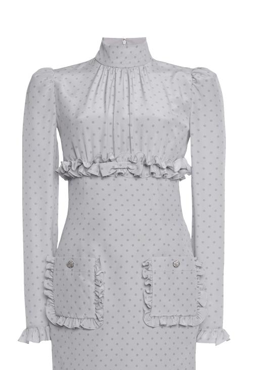 26SS 알레산드라리치 숏 원피스 FABX4302F4686 1810 GREY GREY - ALESSANDRA RICH